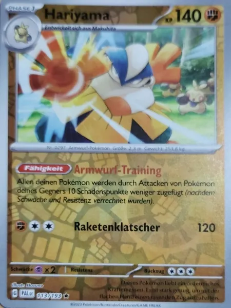 Hariyama 113/193 - Reverse Holo